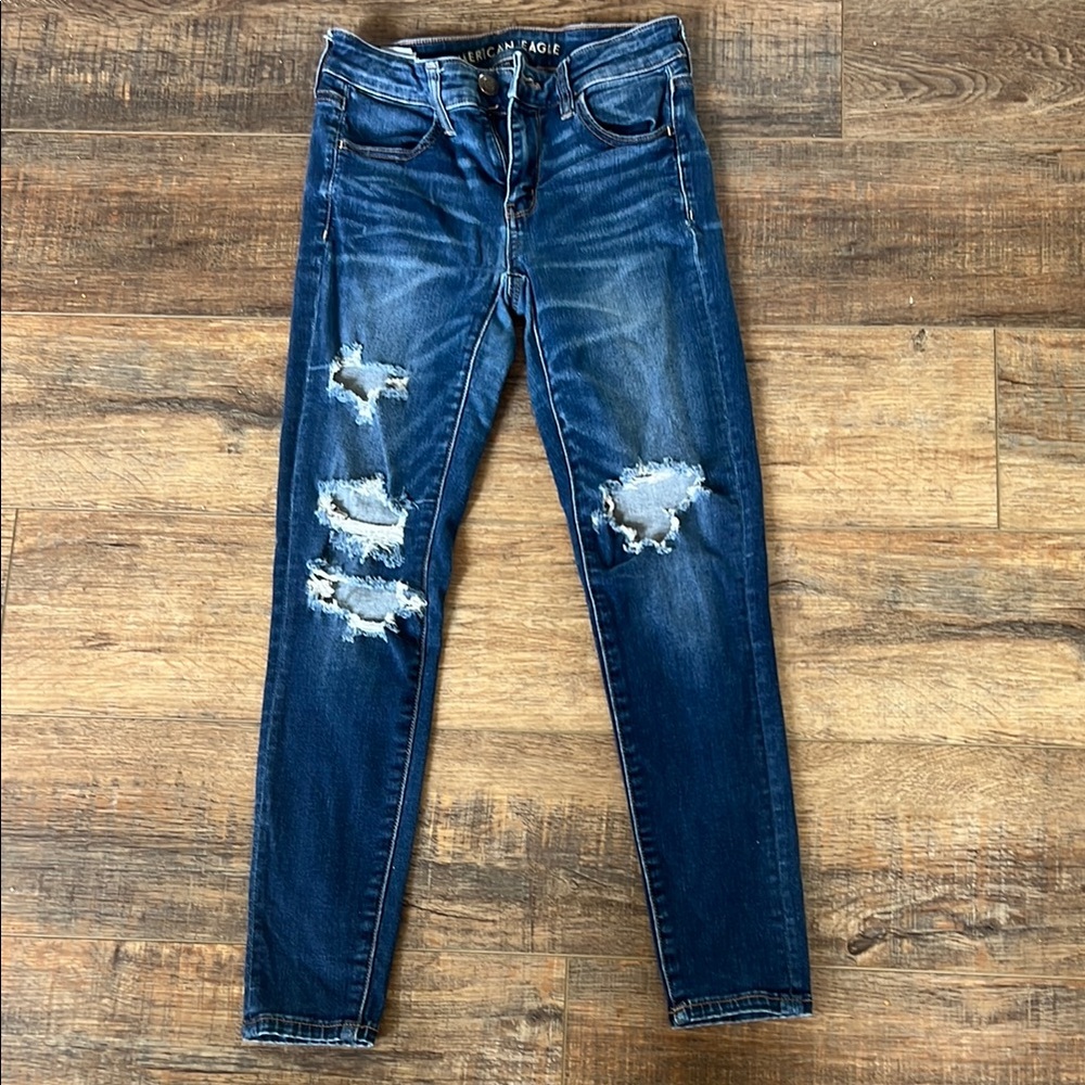 American Eagle High Waist Blue Jeans